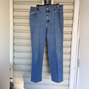 VTG LRL Lauren Jeans Co Womens Sz 14 Jean Pants Denim Logo Med Wash High Rise